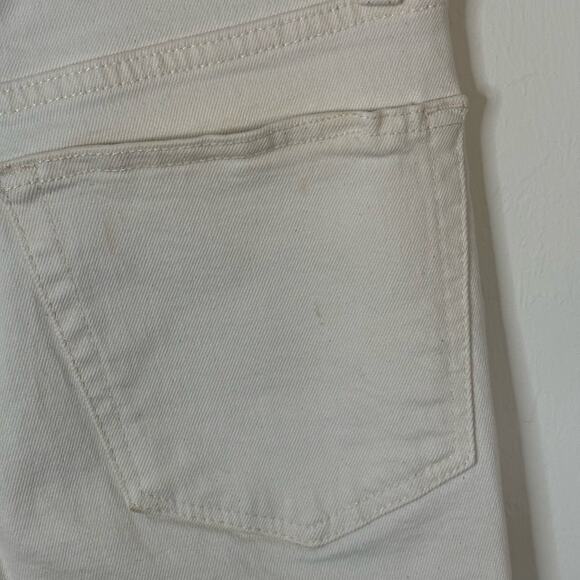 RE/DONE 70s Stove Pipe High Rise Straight Ankle Jeans in Vintage White size 25 - Picture 9 of 14